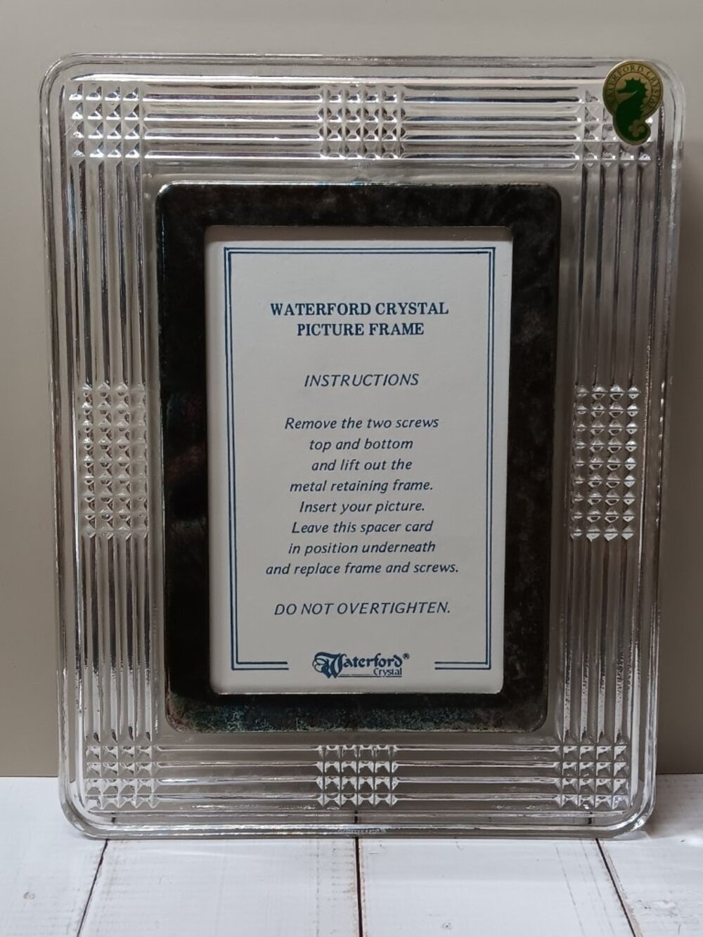 Waterford Crystal Picture Frame Vintage Irish Holds 3 x 5 Photo